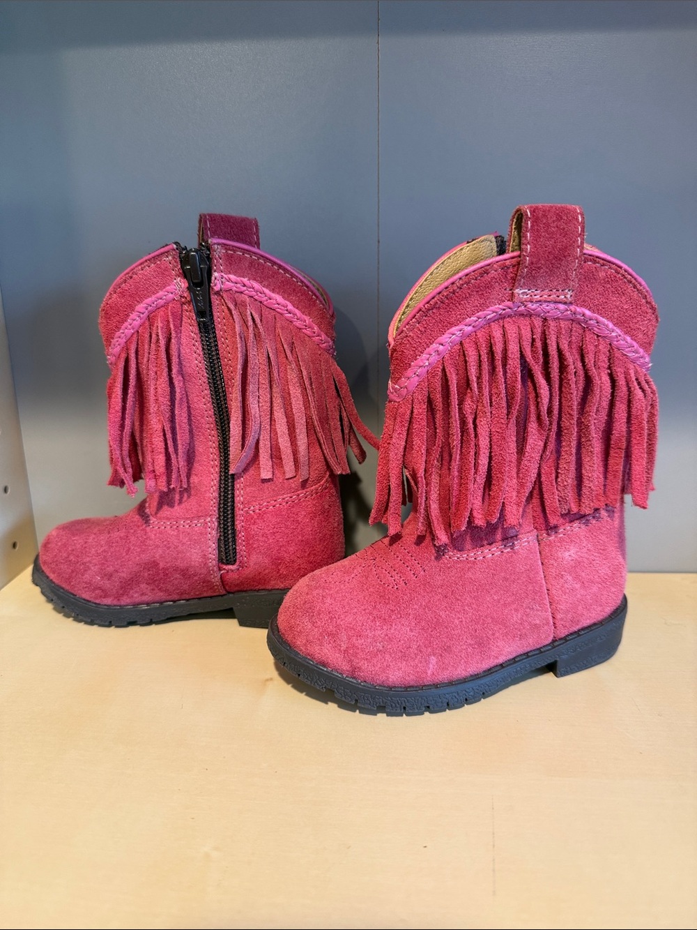 Smoky Mountain Toddler Girls' Fringe Western Cowgirl Boots Size 6